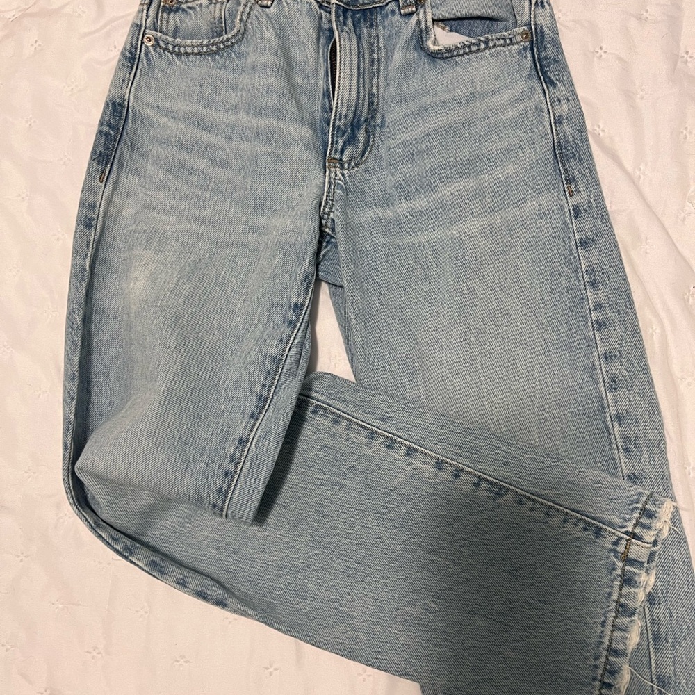 Garage Light Blue Straight Leg Jeans